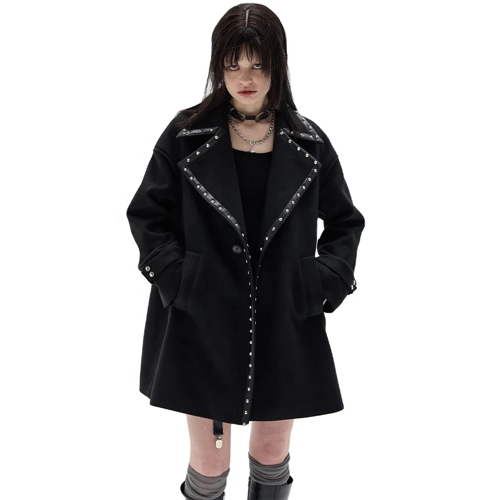 New Design Loose Cape Reversible Wool Coat Small Cropped Jacket Winter Everything Cool