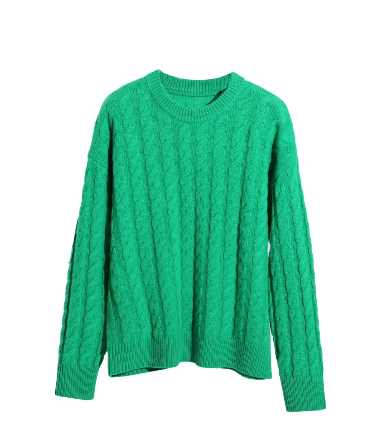 Long Sleeve O Neck Cashmere Pullover Winter Spring Women 100% Wool Knitted Sweater