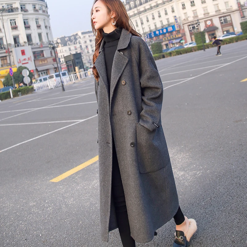 Popular Design Women s Wear Winter High Quality New Design Double-breasted Wool Coat  Women’s (clothing)  Handmade