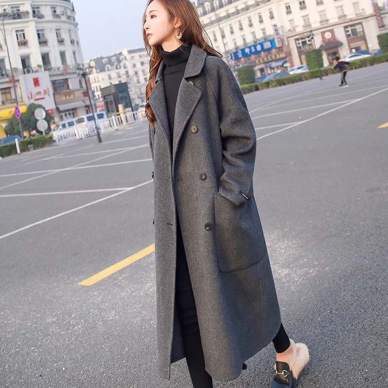 Popular Design Women s Wear Winter High Quality New Design Double-breasted Wool Coat  Women’s (clothing)  Handmade