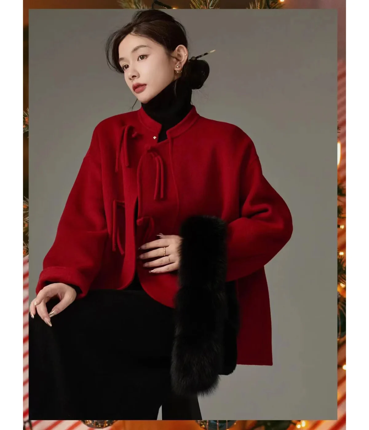 2025 New Fashion Casual Design Sense of Winter Models of National Wind Jacket
