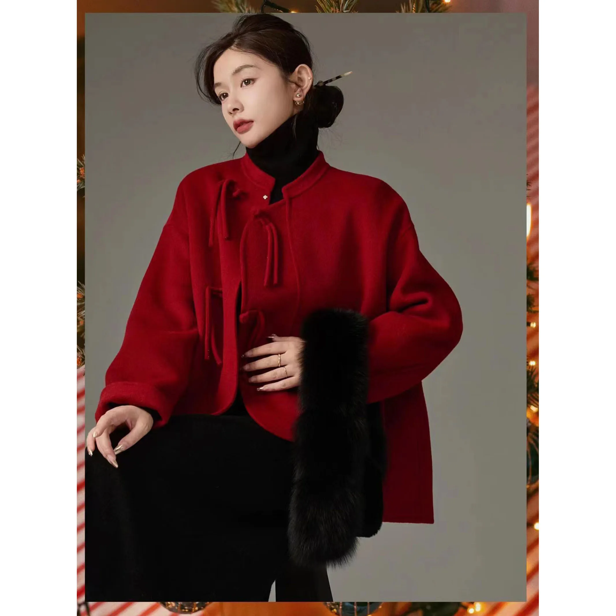 2025 New Fashion Casual Design Sense of Winter Models of National Wind Jacket