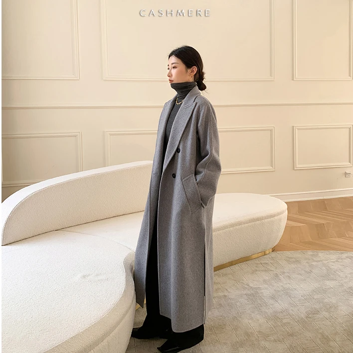 Amazon Hot 2025 Fall and Winter the Most Popular High-end Double-sided Cashmere Senior Ladies Long High Quality